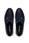 Men's Genuine Leather Navy Blue Loafers - 5
