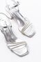 Zri̇n-889 Premium Silver 3-Stripe 6 cm Heeled Women's Shoes - 5