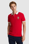 Men's Red Slim Fit Polo Collar Basic T-Shirt 50322299-Vr030 - 3