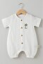 Baby Boy Barbatöz Muslin Fabric Palm Pattern Jumpsuit