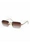 Ares Men's Square Rectangular 56-19-141 Eşref Single Sunglasses, Uv400 Protection, Retro Vintage Design, Stylish Premium Eyewear - 2