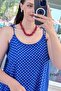 Strappy Polka Dot Viscose Dress 6Y347 - 3