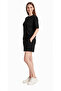 Women's Minimal Black T-Shirt Shorts Set Relaxed Fit Summer Combination - 3