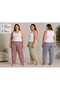 Very Comfortable Winter Supet Battal Mother's 2-Ply Flannel Pajama Bottoms 3 Pieces