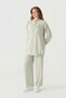 Zühreçiçek Brooched Zippered Jacquard Mint Jacket Ekru 0162 - 5