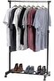 CD1202 Single Pole Telescopic Clothes Hanger – Adjustable Clothing Rack, Space Saving Clothes Hanging Organizer for Bedroom, Laundry Room & Wardrobe - 4