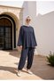 Pike Modal Shalwar Trousers Model Oversize Suit – Navy Blue - 6