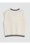 V-Neck Girl's Knitwear Sweater - 2