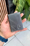 Roco Antique Gray Genuine Leather Magnetic Men's Wallet Small and Convenient