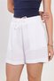 Women's Tie-Waist Cotton Shorts - White - 3