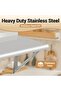 Heavy Duty Stainless Steel Wall Shelf, NSF Certified, Floating Kitchen Organizer with Backsplash & Brackets, Arc Edge, Rust-Resistant, Easy Clean - Silver, 72x12x12 Inch, Arc Edge - 3