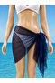 Women's Laser Cut Polka Dot Detailed Tulle Pareo