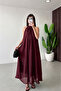 Women's Halter Neck Lace Maxi Summer Loose Dress - 3