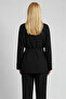 Black Classic Collared Belted Jacket - 3