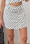 Women's Elastic Waist Polka Dot Short Skirt White - 26Y 7022 - 2