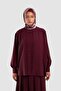 Shoulder Gathered Ribbed Detailed Shirt in Plum