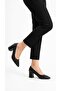 Yelena Women's Thick Heeled Shoes Knitted Patterned Pointed Toe Stiletto Block Heel Classic Office Daily