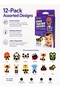 Fever Tracker Patches Assorted Animal Designs For Kids And Babies 12 Count - 8
