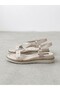 884032 Genuine Leather Trok Detail 5cm Padded Sole Sandals Shoes for Women - 5
