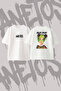 Billie Eilish_25 Design Printed Oversize Crew Neck T-Shirt White