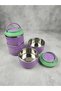 Stainless Steel 3-Layer Lunch Box 660+400+400ml Lunch Box for Travel and Meal - 2