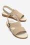 Buckle Cross Women's Sandals Beige