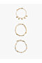 3-Piece Bracelet Set with Beaded Seashell Charms