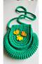 Hand Knitted Butterfly Detailed Cotton Macrame Children's Shoulder Bag - 2