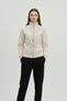 Women's Knitted Woven Eyelet Corded Casual and Sporty Zippered Jacket - 3