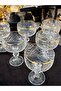 6 Pieces Bohemia Crystal Hand-Cutted Footed Ice Cream Serving Bowl 200 ml - 4