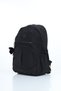 Vital Series Black Crinkle Fabric Water-Resistant Plush Daily Stylish School and Travel Backpack with Keychain - 3
