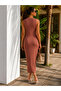 Summer Openwork Long Crew Neck Sleeveless Knitwear Dress - 7