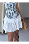 Premium Trend Scalloped Linen Ruffle Mini Skirt