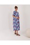 Plus Size Crew Neck Short Sleeve Women's Comfort Fit Nightgown(Dress) Floral Patterned 100% Cotton - 3