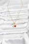 316L Steel Chain Gold Color Cherry Model Zircon Stone Women's Necklace - 2