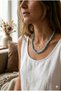 Handmade Aquamarine Cracked Natural Stone Special Design Necklace - 2