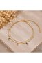Star Stone Gold Color Tarnish-Resistant Steel Anklet - 2