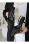 Over Shiny Pointed Toe Open Back Stiletto Banded Evening Dress Short Heeled Women's Shoes - 5