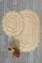 Silvassa Soft, Hand-Knitted, Dowry-Style, Absorbent 2-Piece 100% Cotton Ultra Luxury Bath Mat Set - 6