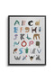 Animal Alphabet Kids Wall Art | Portrait Framed Canvas Print | Luxury Modern Decor for Kids Room - 2