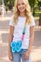 Blue Color Butterfly Pop-It Children's Bag