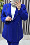 Women's Clothing Plus Size Stone Detailed Pants and Jacket Set - 2