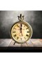 Vintage Metal Table Clock – Roman Numerals Classic Brass Decor Timepiece(H:12''W:8.5''Weight:1.400kg - 4
