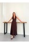 Women's Pink Halter Neck Slit Detail Summer Dress - 4