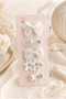 Elegance Series 5-Piece Baby Girl Lined Hair Clip Set - Pearl and Lace Floral Tulle Bow Hair Clip - 5