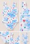 Girl's Colorful Printed Patterned Swimsuit 3-7 Years Old Summer Children's Swimsuit I Beach and Pool Swimsuit I One-Piece Swimsuit - 2