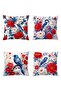 Exotic Birds Patterned 4-Piece Throw Pillow Cover Set - 3