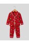 100% Cotton Long Sleeve Buttoned Seasonal Space Themed Patterned Soft Textured Bottom and Top Unisex Baby Pajama Set for Girls and Boys - 2