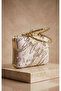 Light Pink Pearl Gold Handle Evening Dress Women's Bag - Double Sided, Long Chain Strap - 14×22 - 4