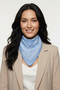 Unisex Blue Shawl Patterned Scarf |   Daily Hair Accessory, Neck Gaiter, and Outdoor Bandana - 2